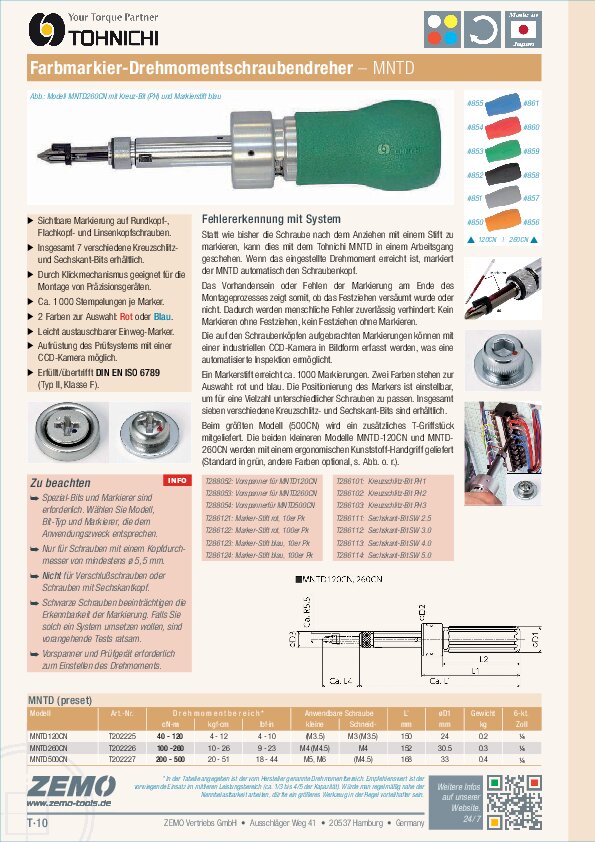 Tohnichi MNTD Drehmomentschraubendreher