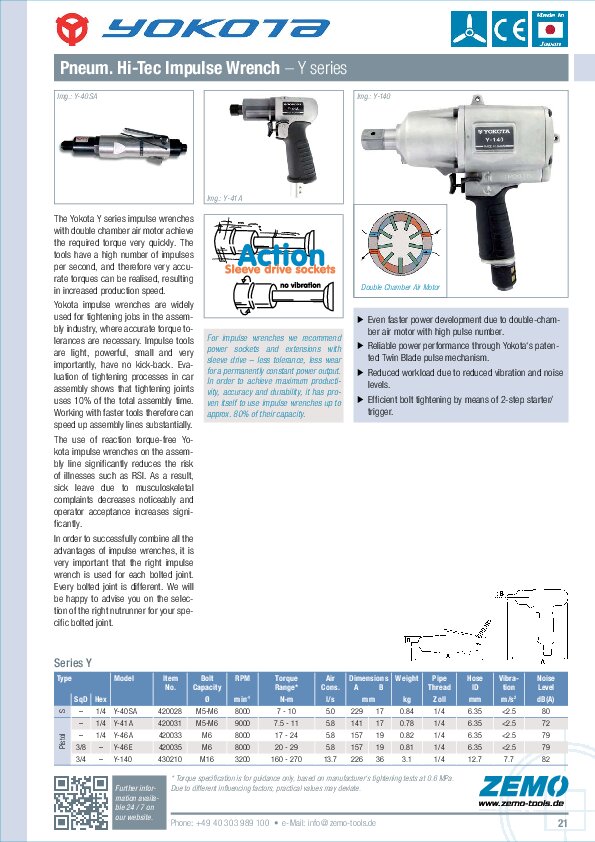 Yokota Impulse Wrench Y series