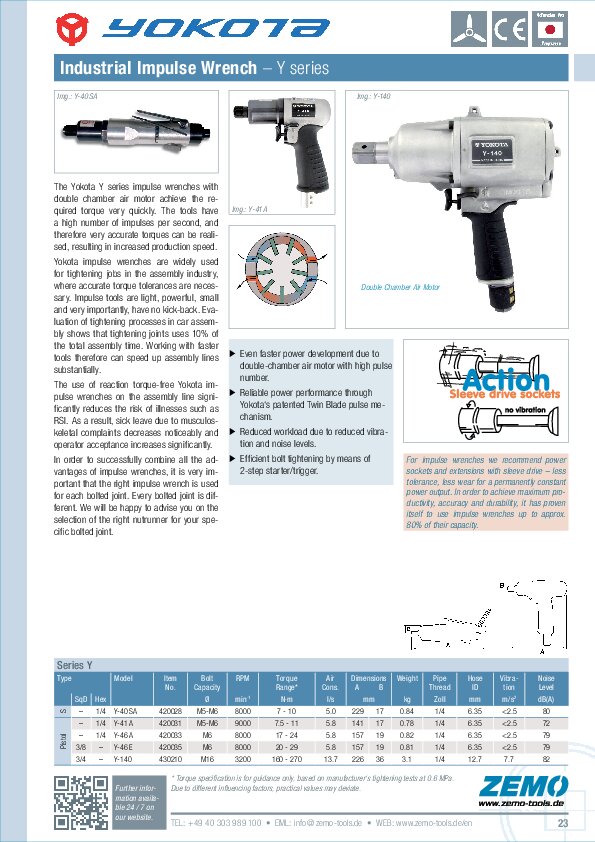 Yokota Impulse Wrench Y series