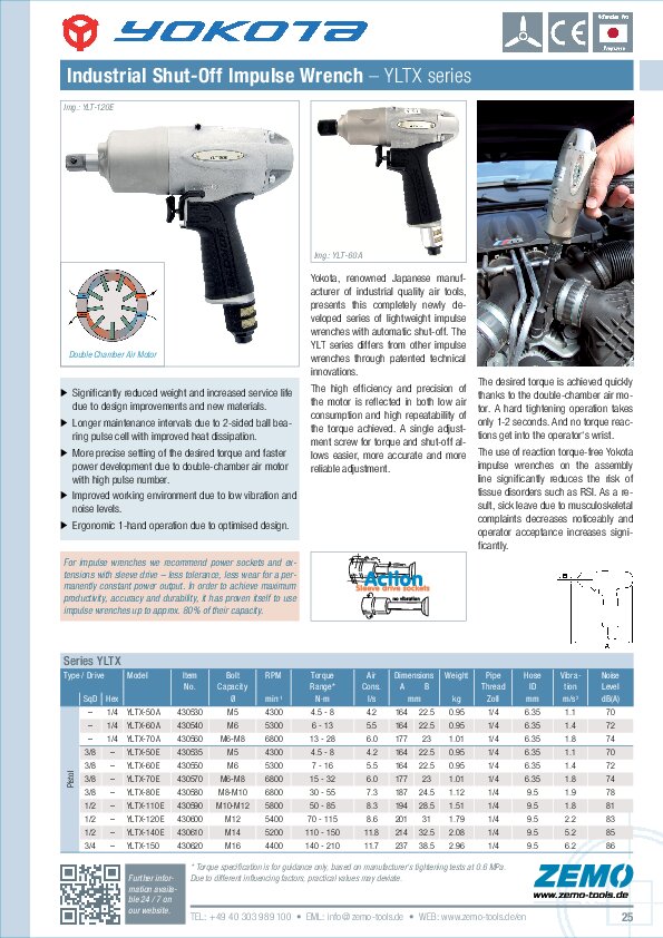 Yokota Impulse Wrench YLTX series