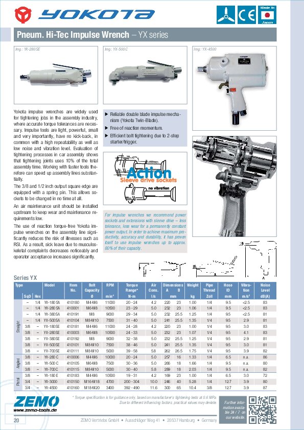 Yokota Impulse Wrench YX series