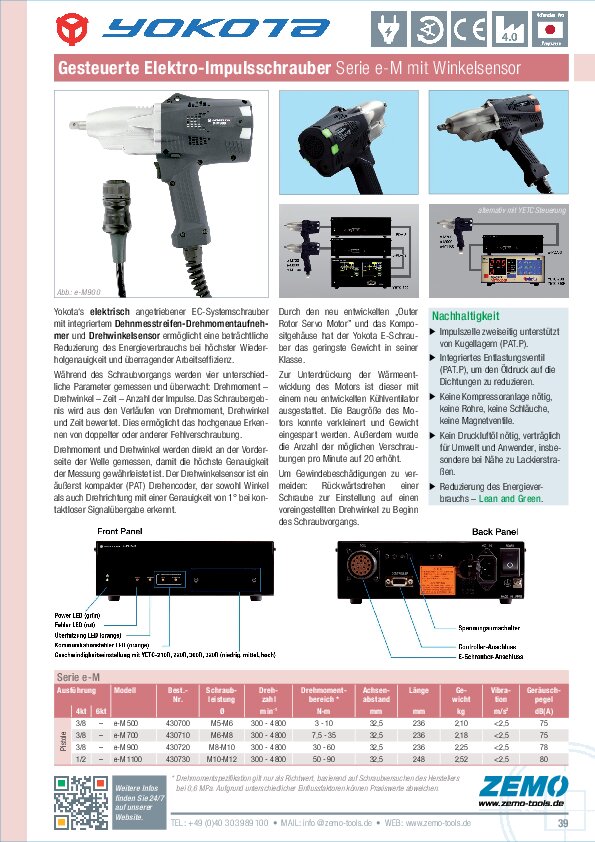 Yokota System-Impulsschrauber eM