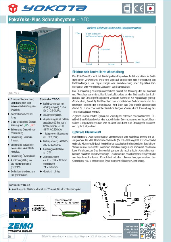 Yokota Impulsschrauber-Steuerung YTC-3