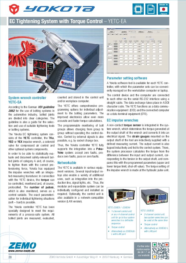 Yokota system impulse tool controller YETC