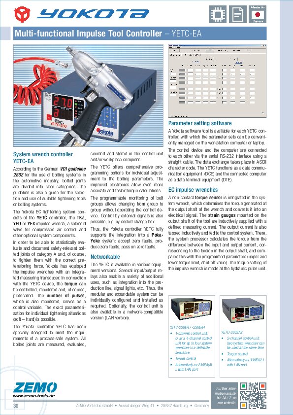 Yokota system impulse tool controller YETC