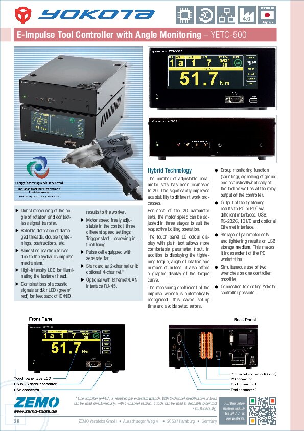 Yokota e-wrench controller YETC-500