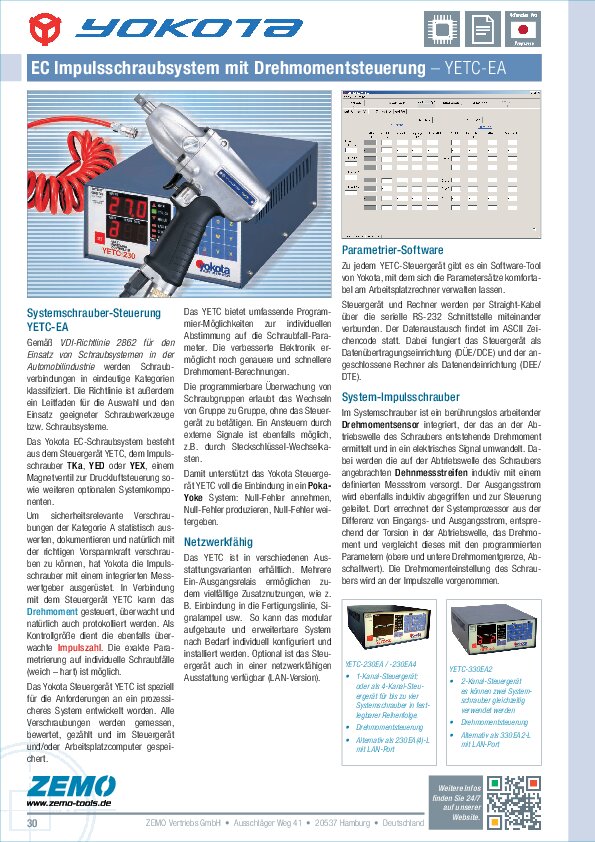 Yokota Systemschrauber-Steuerung YETC-230