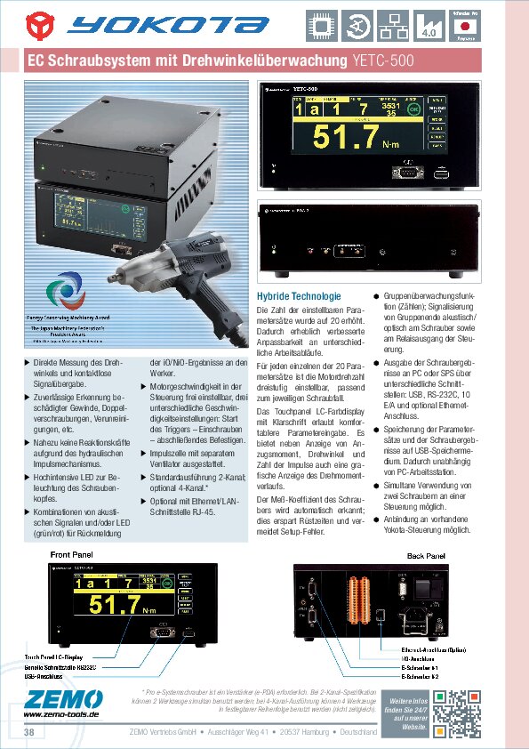 Yokota Systemschrauber-Steuerung YETC-500