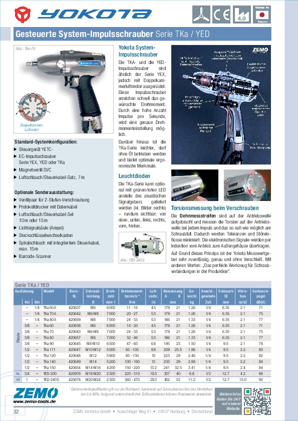 Yokota System-Impulsschrauber TKa / YED