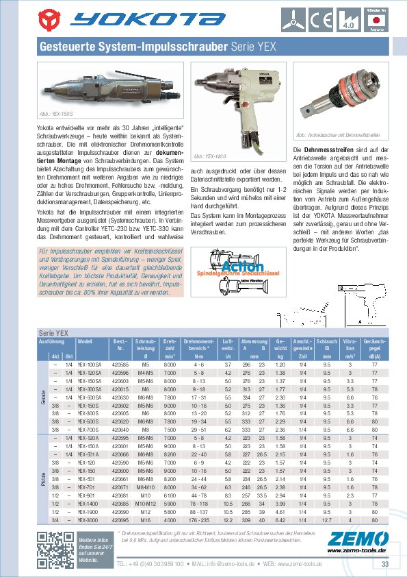 Yokota System-Impulsschrauber YEX