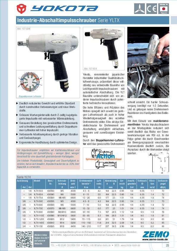 Yokota Abschalt-Impulsschrauber YLTX