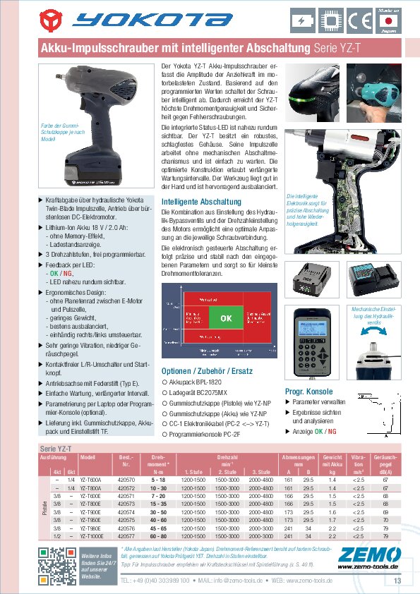 Yokota Akku-Impulsschrauber YZ-T