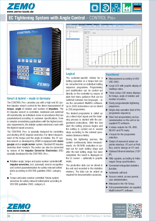 ZEMO impulse wrench controller Control Pro Plus